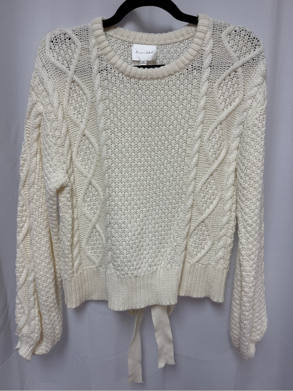 Line and Dot Tie Back Sweater